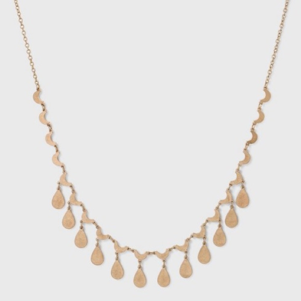✨ 3 FOR $20 ✨ Universal Thread Tear Moon Necklace
